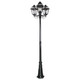 Avignon Triple Head Tall Post Light - Black Finish / B22 Avignon Triple Head Tall Post Light - Black Finish / B22